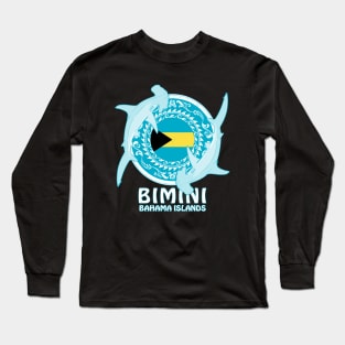 Hammerhead Shark Diving Bimini Long Sleeve T-Shirt